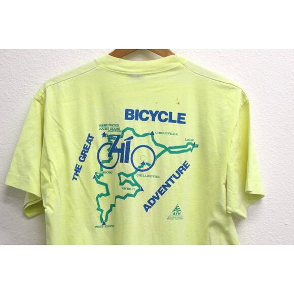 Vintage The Great Ohio Bicycle Adventure 1991 T Shirt XL - Picture 6 of 10